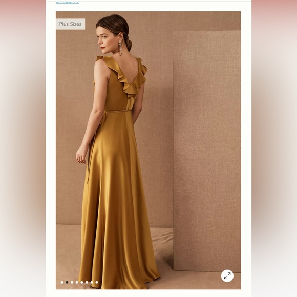 Anthropology BHLDN Tansy Satin Maxi Dress - Picture 2 of 7